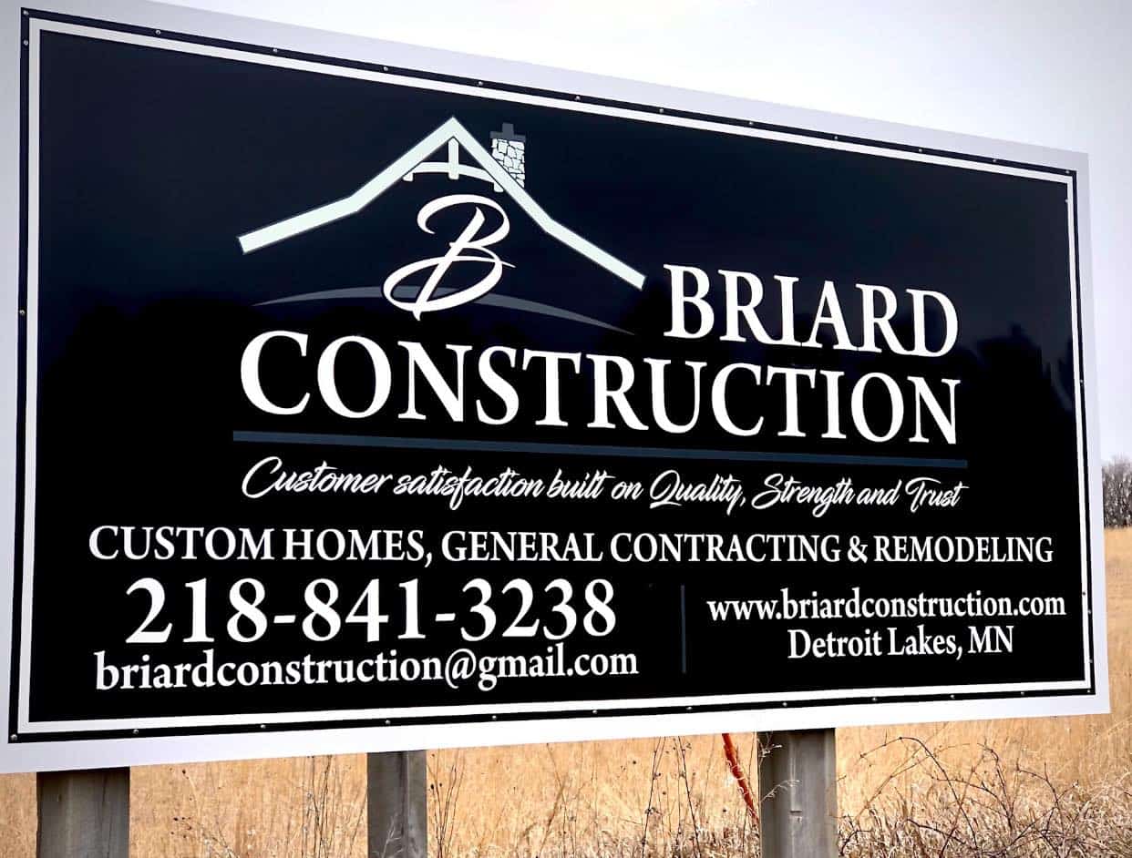Briard Construction sign