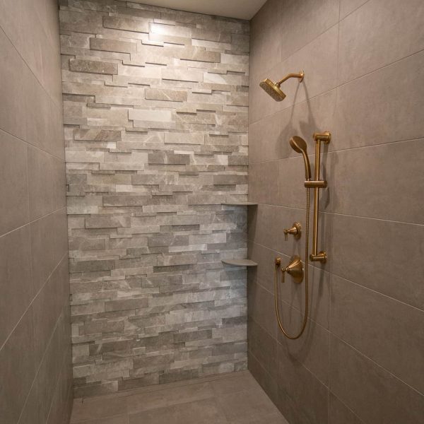 Newman Home on Lake Eunice, MN • master bathroom shower