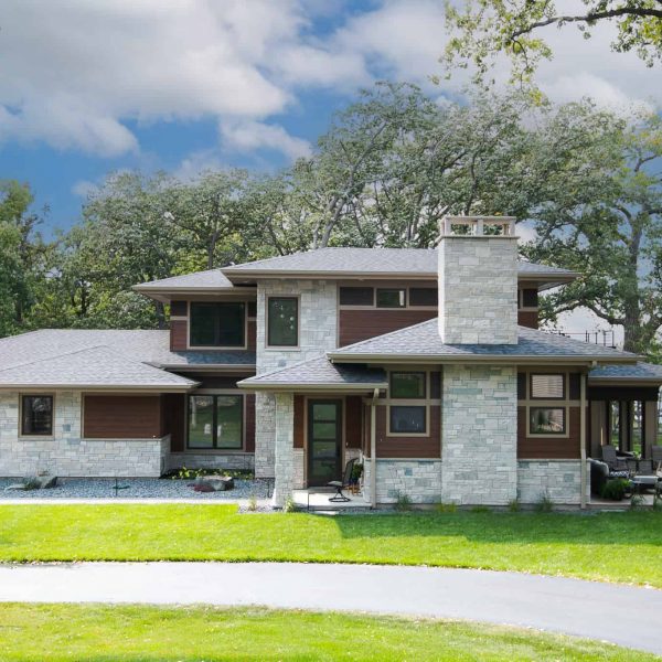 Newman Home on Lake Eunice, MN • exterior view roadside