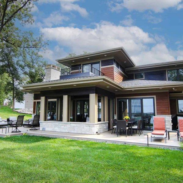 Newman Home on Lake Eunice, MN • exterior view roadside