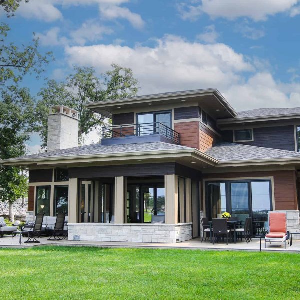 Newman Home on Lake Eunice, MN • exterior view roadside