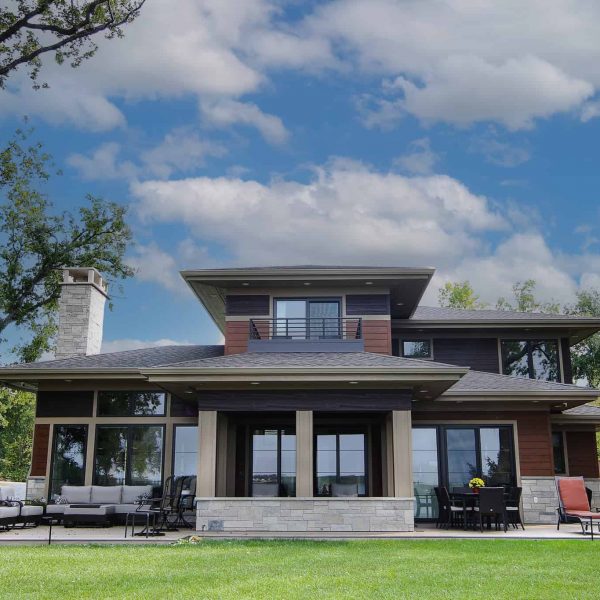 Newman Home on Lake Eunice, MN • exterior view roadside