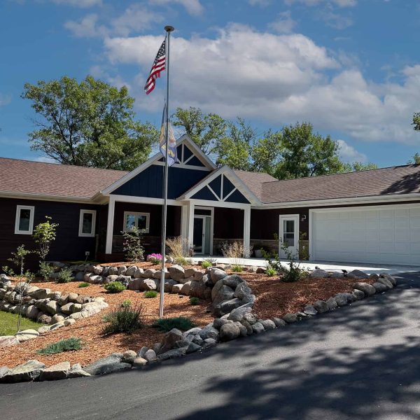 Schaefbauer home on Munson Lake roadside exterior