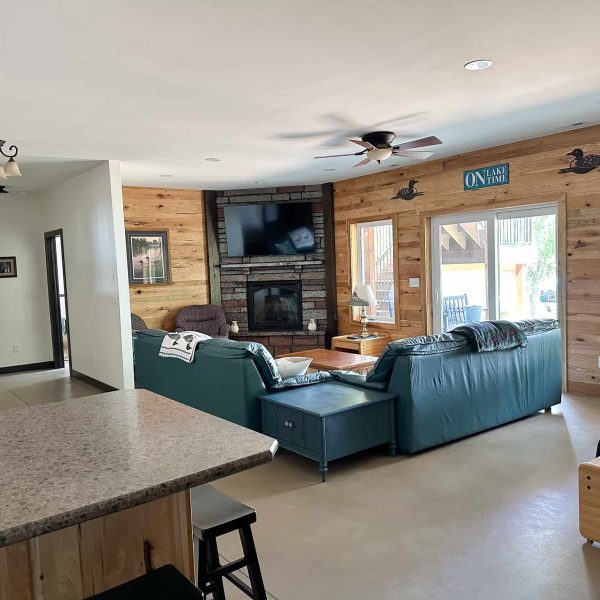 Schaefbauer home on Munson Lake walkout basement lounge and recreation area