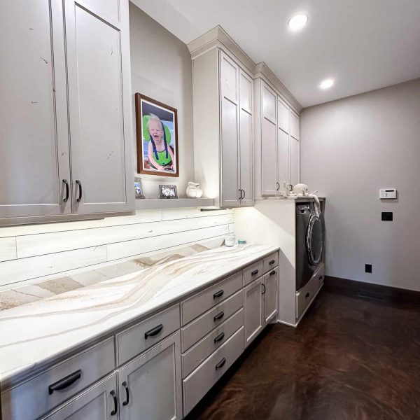 Spicer Home on Pelican Lake • Laundry room cabinets and counter area
