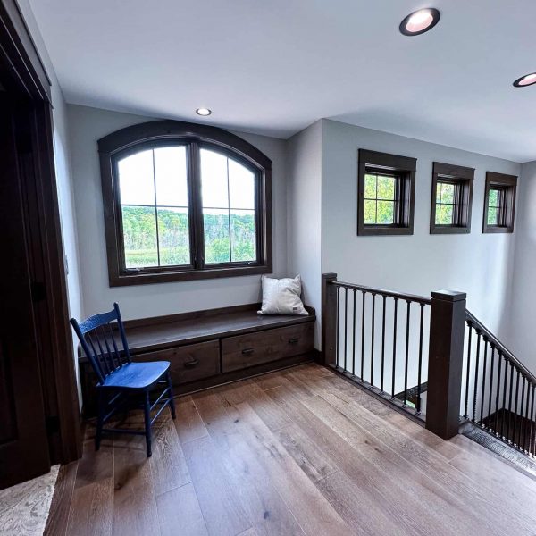 Spicer Home on Pelican Lake • upper level entry way with window seat