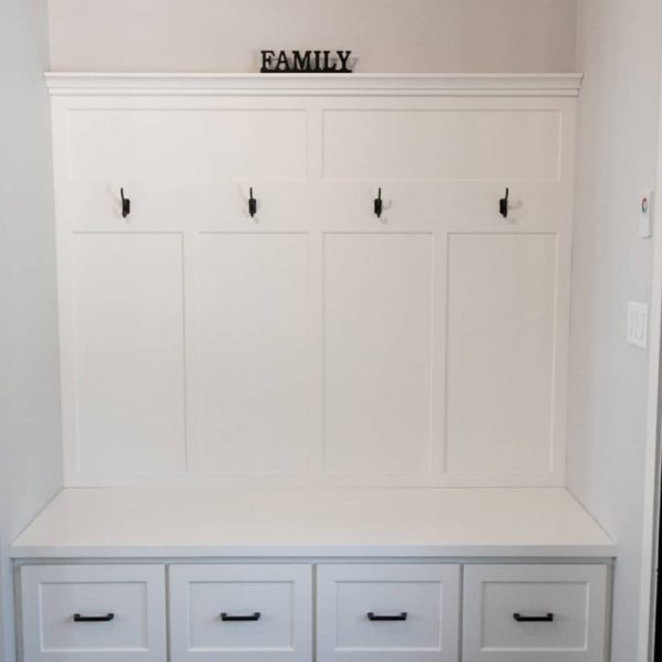 Dagenais Custom Built Home ∙ Entry Coat Hooks + Storage