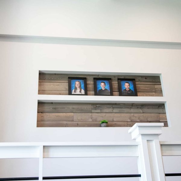 Dagenais Custom Built Home ∙ Built-in Wood Shelving