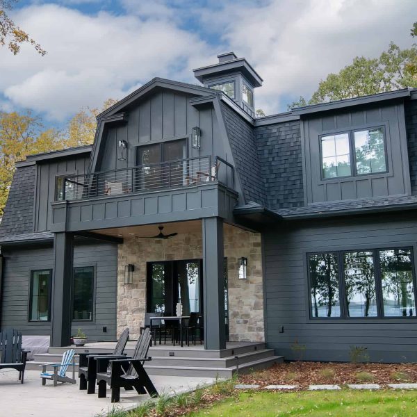 Zunich Home on Detroit Lake lakeside exterior closeup