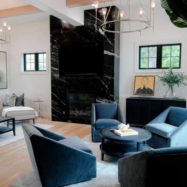 Zunich Home on Detroit Lake living room