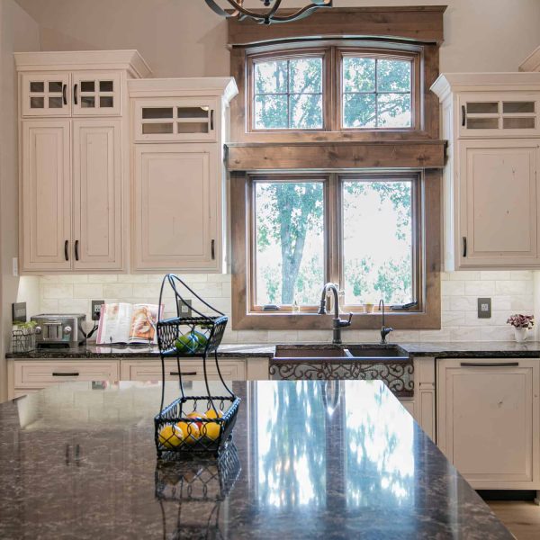 Briard Construction Model Home Great Room Kitchen Island