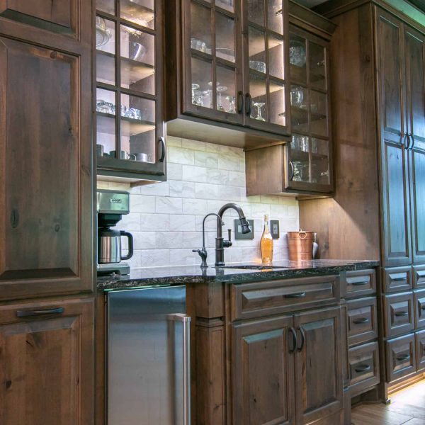 Briard Construction Model Home Cabinet Bar Sink Area
