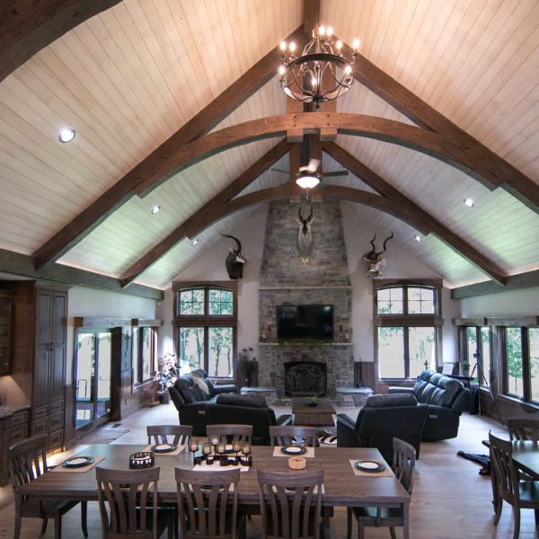 Briard Construction Model Home Great Room Dining Area