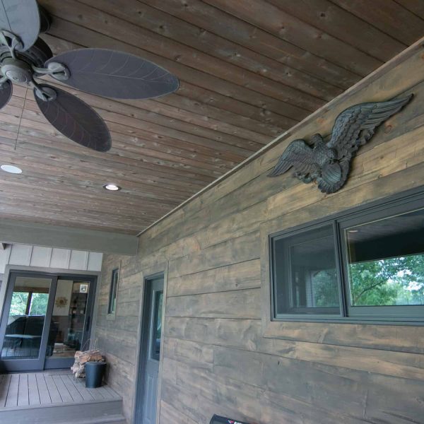 Briard Construction Model Home Exterior Back Porch