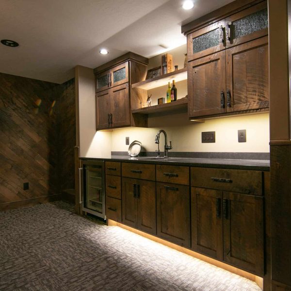 Briard Construction Model Home Basement Bar