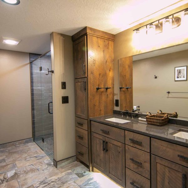 Briard Construction Model Home Basement Bathroom