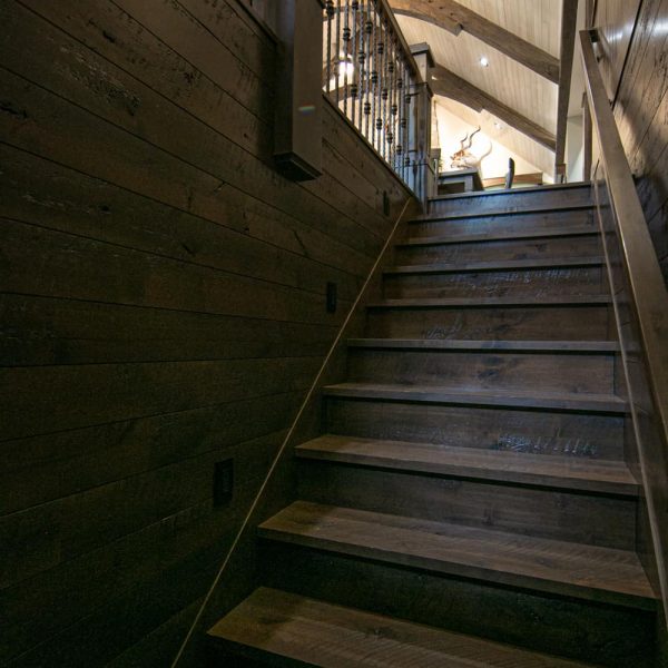Briard Construction Model Home Wooden Stairway