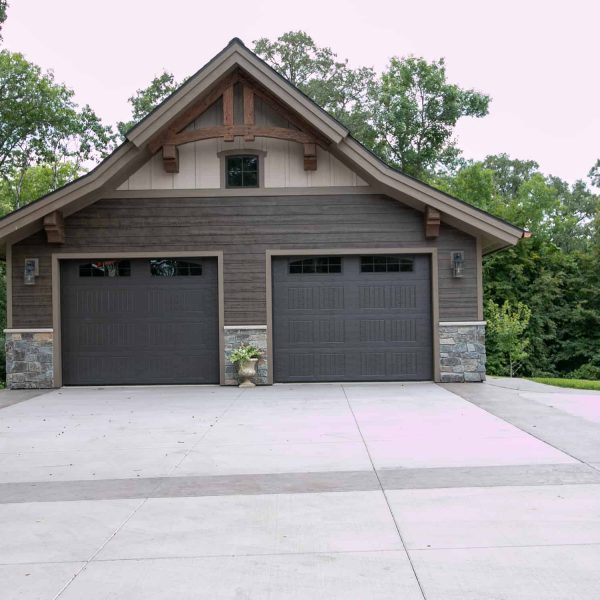 Briard Construction Model Home Garage Driveway