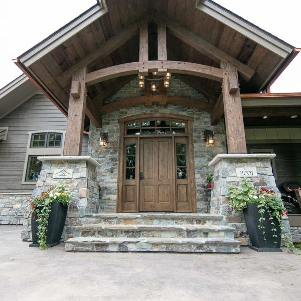 Briard Construction Model Home Lit Entrance