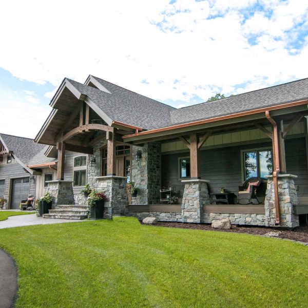 Briard Construction Model Home Exterior Porch & Entrance