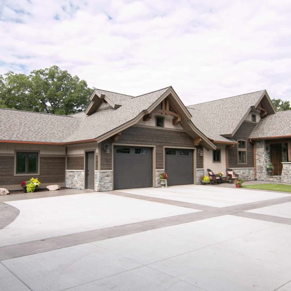 Briard Construction Model Home Driveway Close-up